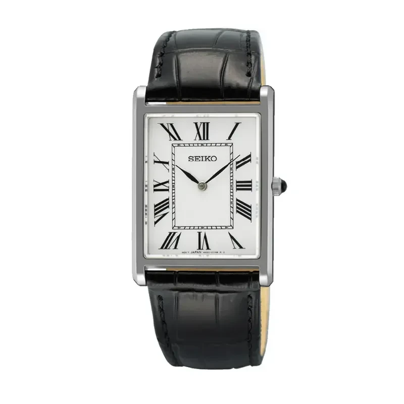 Seiko Classic Tank Style Roman Numerals Men's Watch- SWR103P1